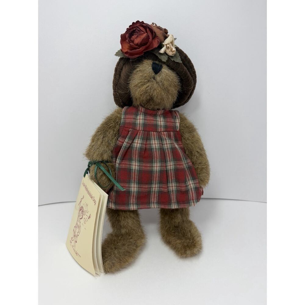 Boyds Bear Lizzie Wishkabibble Day w/ Small Story Book Style Vintage 2000s